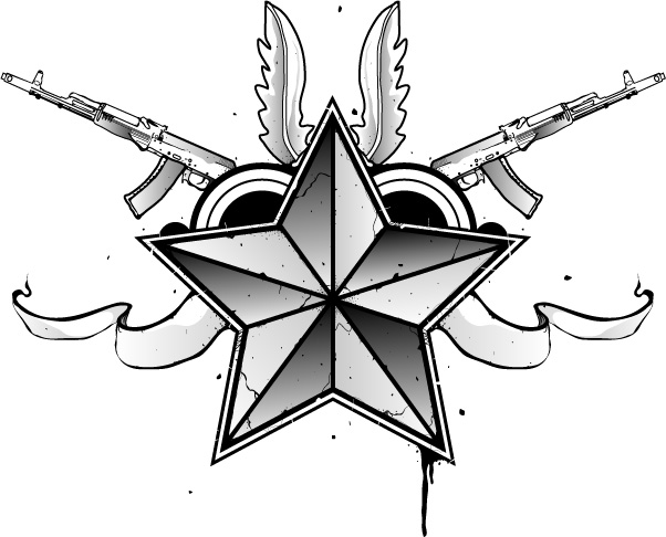 star tattoo design for men - Clip Art Library