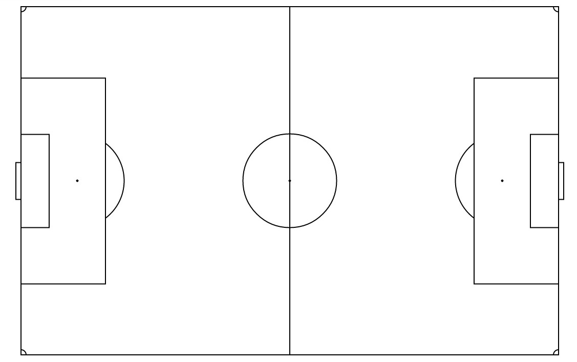 soccer field clipart black and white