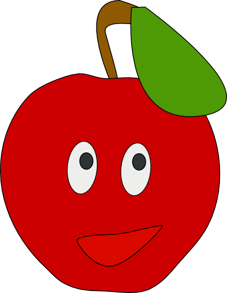 Smiling Apple Clip Art at Clipart library - vector clip art online 