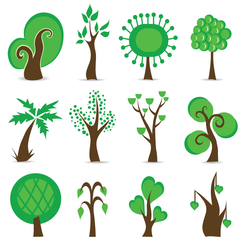 Tree Symbols Vector Graphic Free Vector 