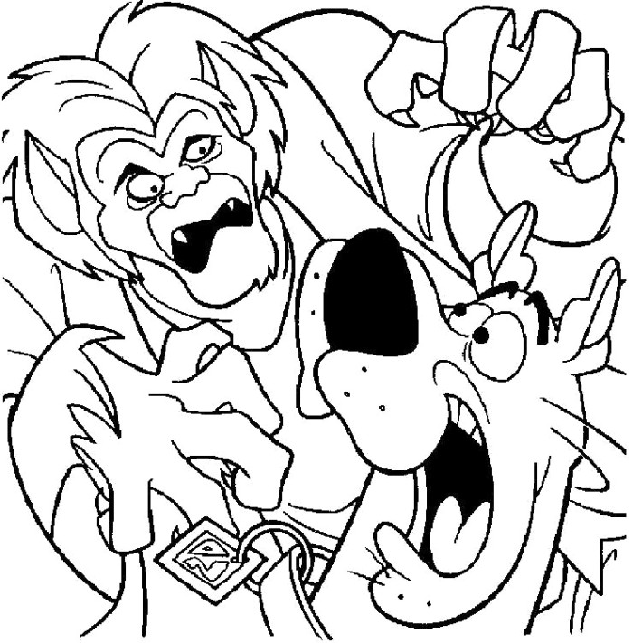 Spooky Ghost And Dog Coloring Pages - Ghost Cartoon Cartoon 