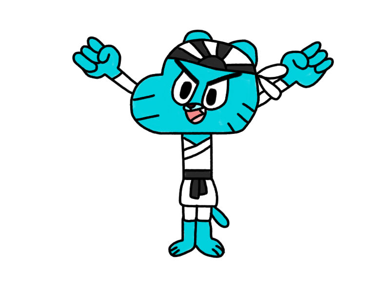 Gumball in a Karate Suit by MigsGarcia5127 on Clipart library