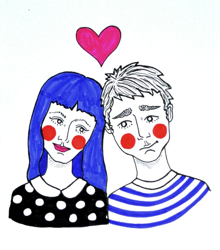 Gross happy couple drawing | Faces | Clipart library