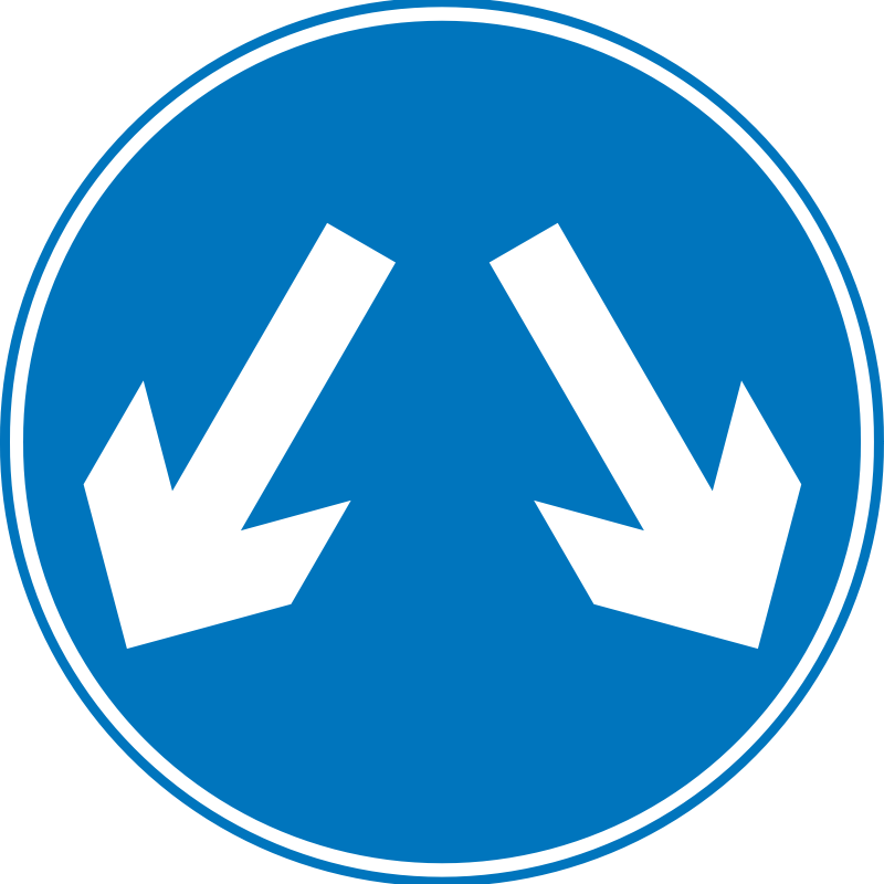 Clipart - Roadsign pass either