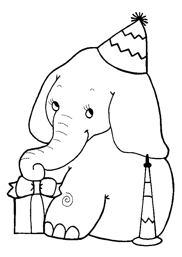 Elephants Coloring Page| Free Elephants Online Coloring