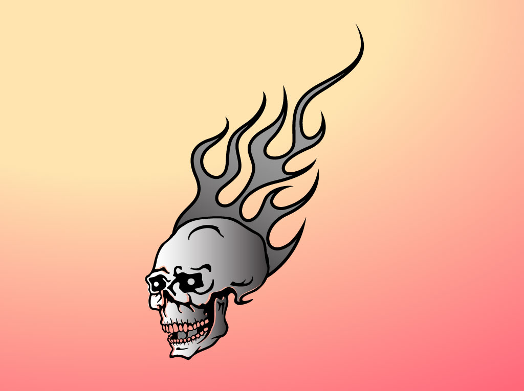 Flaming Skull Graphic
