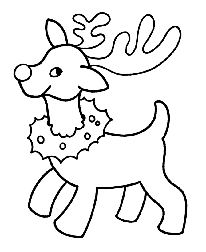 raindeer Colouring Pages