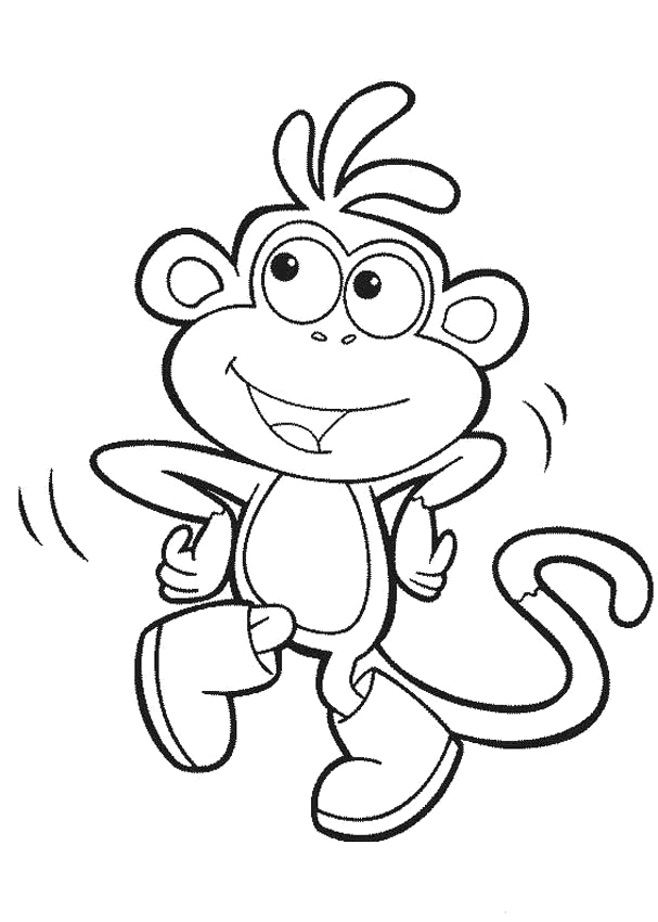 Free Monkey Cartoon Black And White, Download Free Monkey Cartoon Black