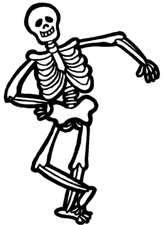 Skeleton Halloween Coloring Pages Printable For Preschoolers 