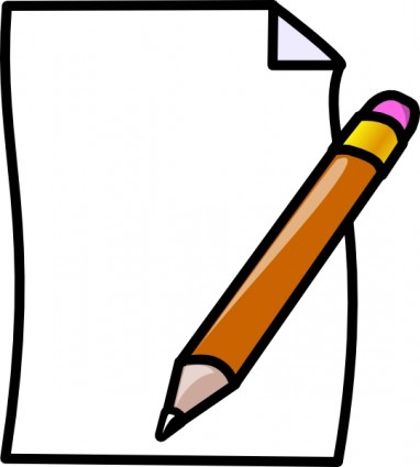 paper and pencil clip art