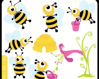 Bumble Bees On Flowers Clip Art Images  Pictures - Becuo