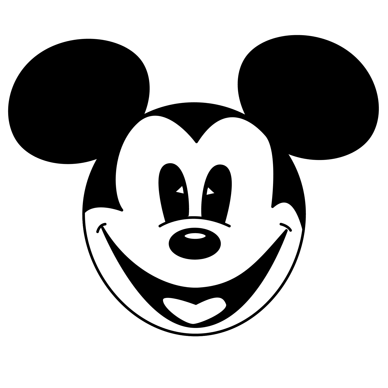 Mickey Mouse Head Outline 