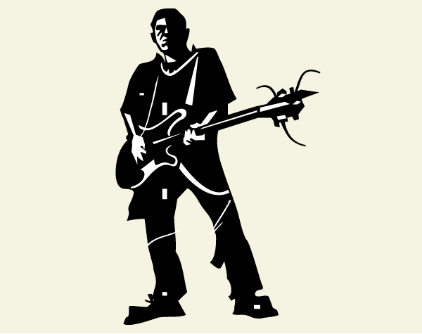 Guitarist Silhouette Free Vector | Download Free Vector Graphic 