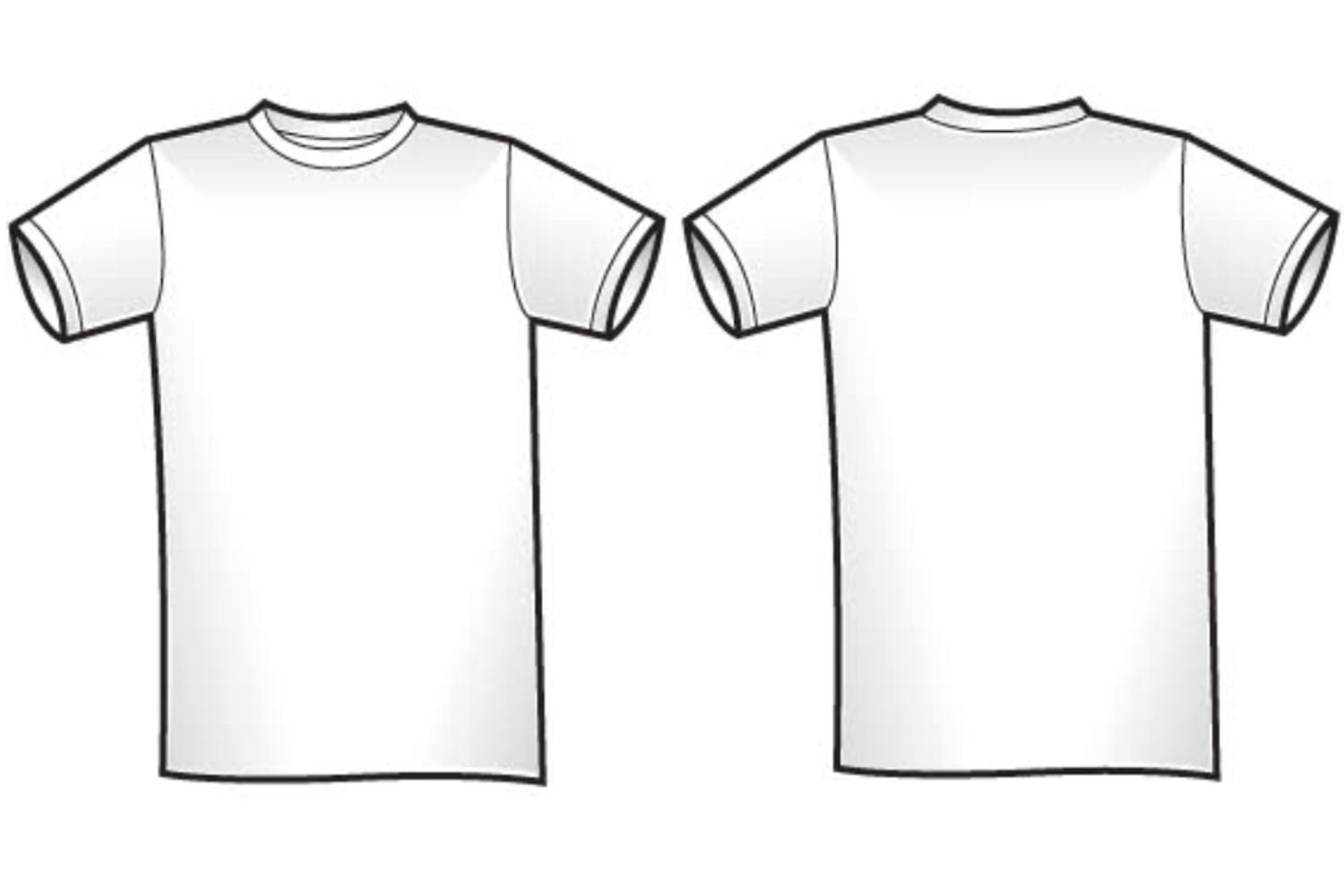 Blank T Shirt Template For Colouring - Clipart library