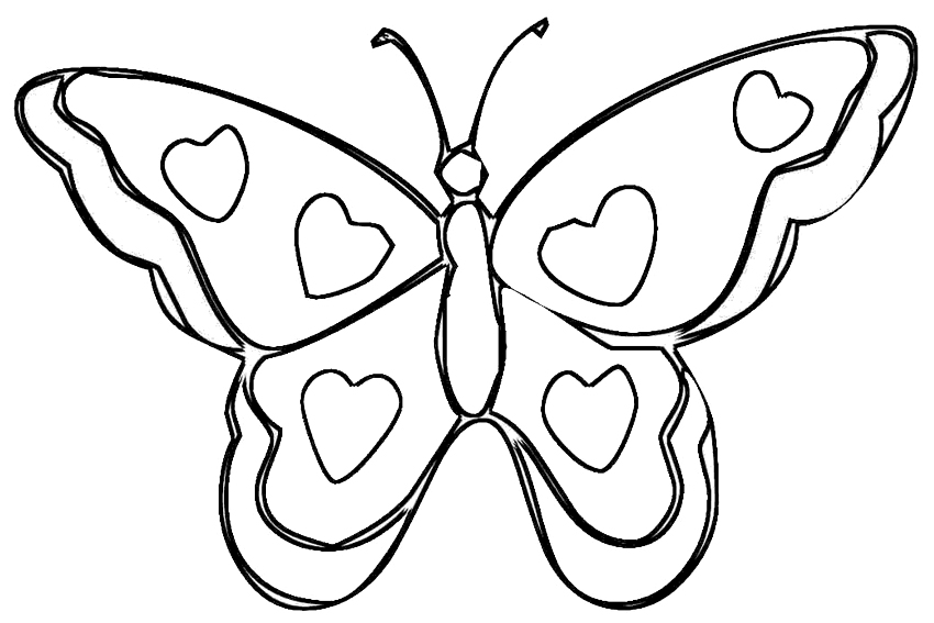 hearts with wings colg Colouring Pages (page 2)