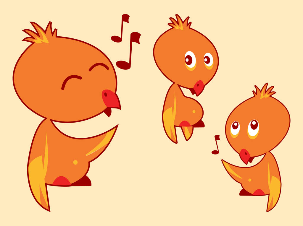 Cartoon Birds Singing
