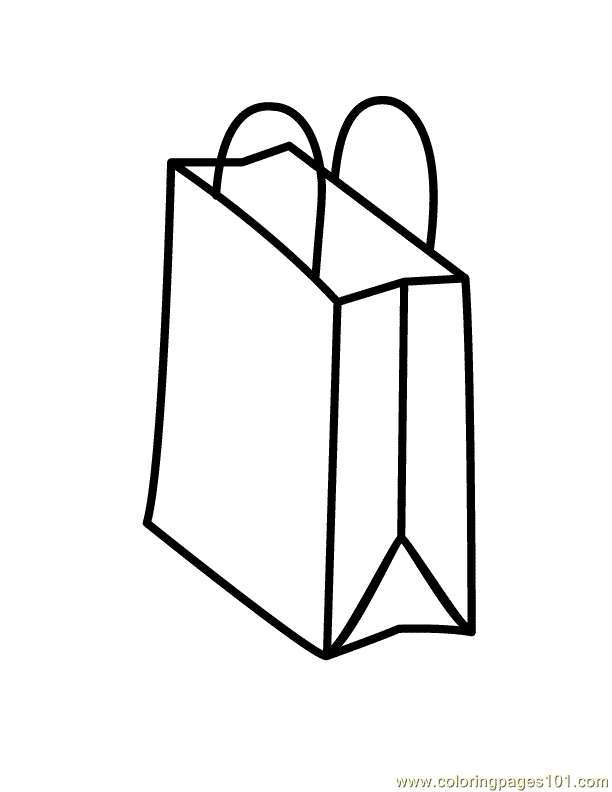 Coloring Pages Bags (Entertainment  Shopping) - free printable 