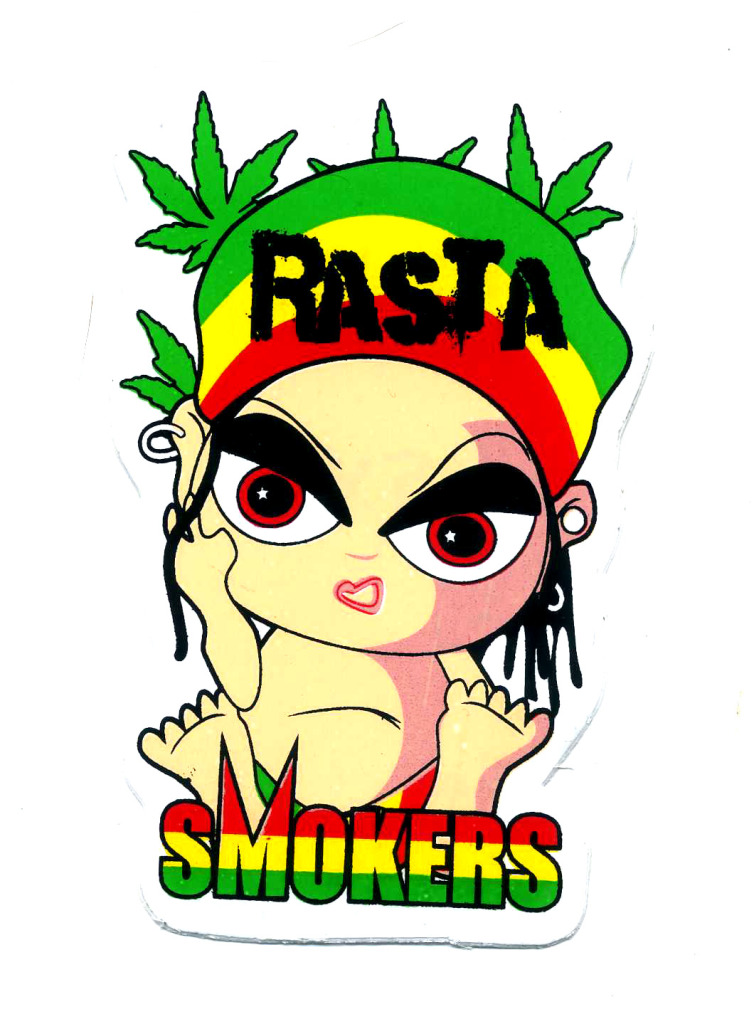 Rasta Reggae Sticker Weed 420 Decal 01, Rasta Decals, Reggae 