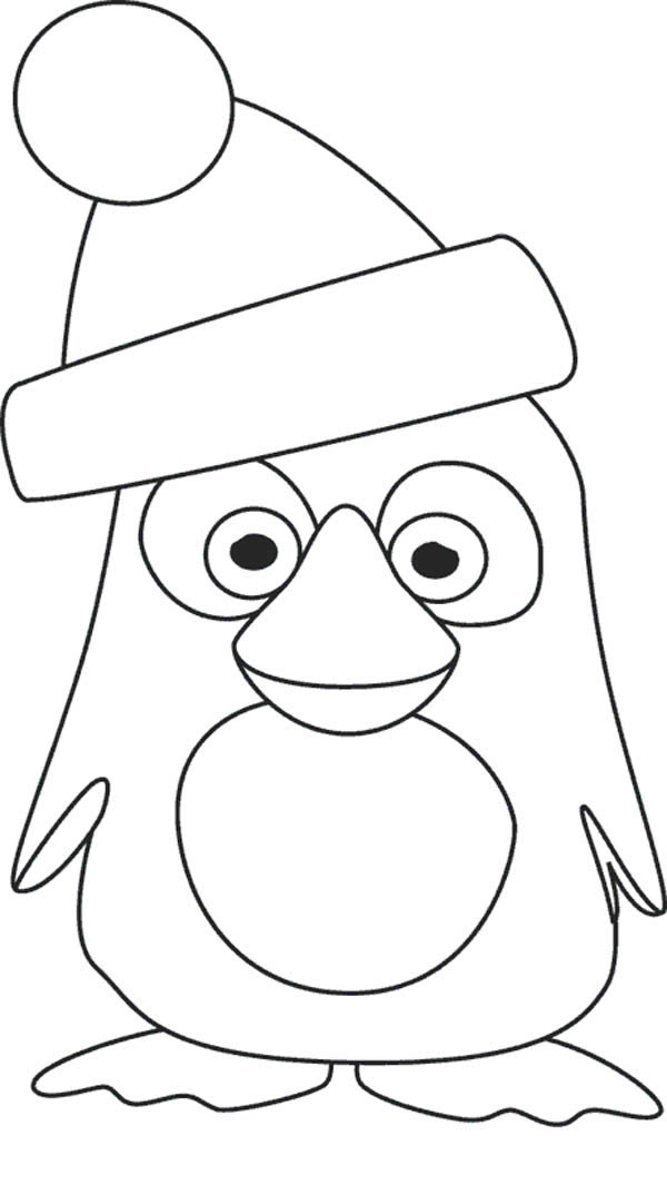 coloring pages of christmas penguins