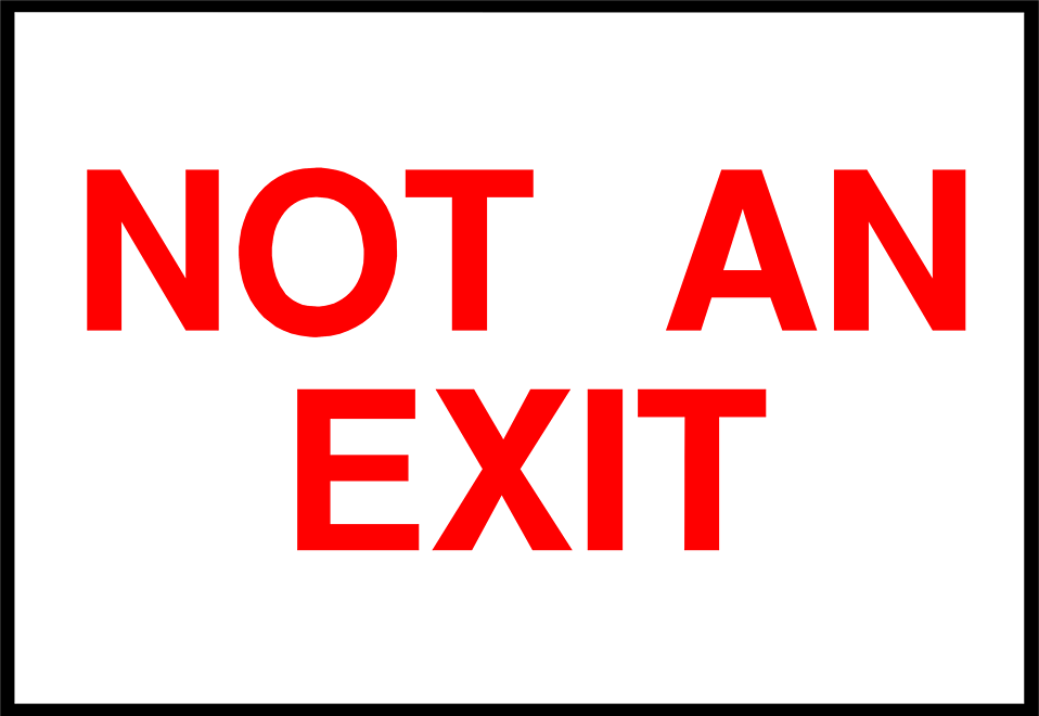 Free Stock Photos | Illustration of a no exit sign | # 9652 