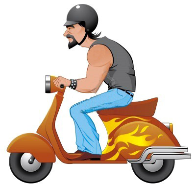 cartoon motorbike rider png - Clip Art Library