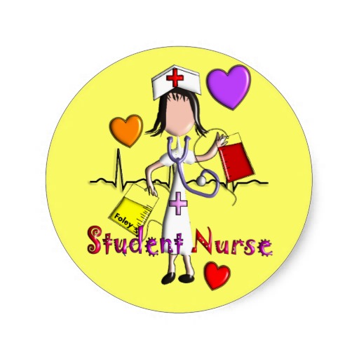 Student Nurse Gifts Embossed Style Graphics Sticker | Zazzle