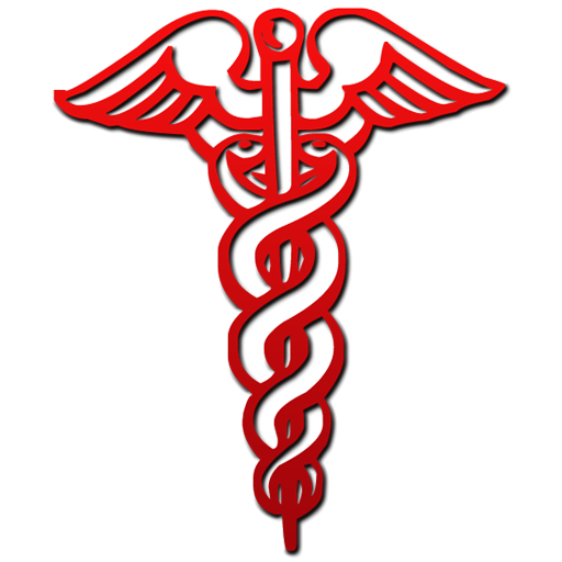 Red caduceus medical symbol clipart image - ipharmd.