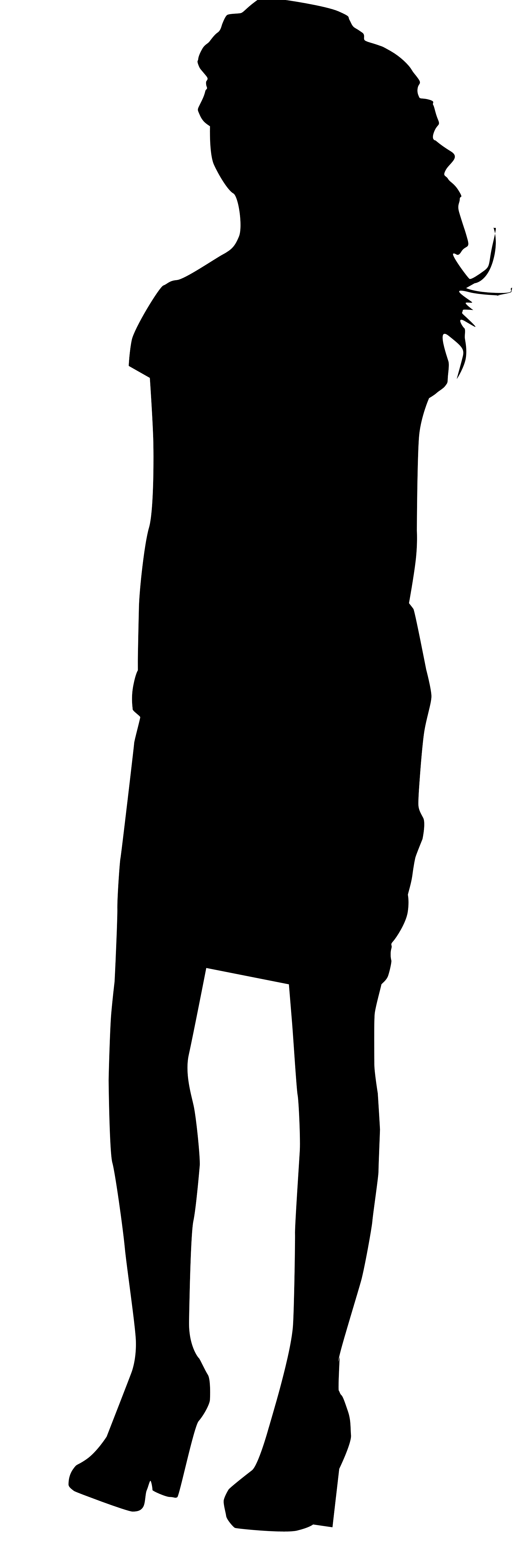 Woman Standing Silhouette - Clipart library