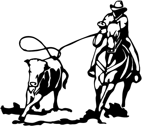 Cowboy Roping Clipart Black And White | Clipart library - Free 