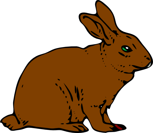 Brown Rabbit clip art - vector clip art online, royalty free 