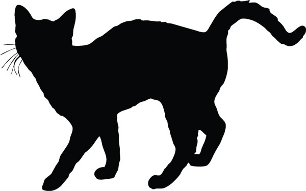 clipart image silhouette of a cat - photo #39