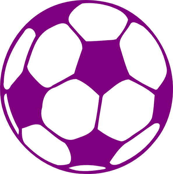 Purple Soccer Ball clip art - vector clip art online, royalty free 