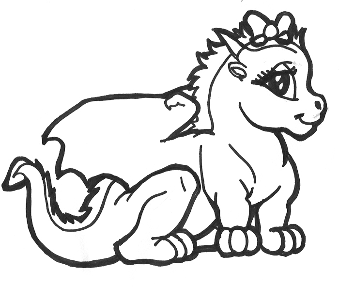Cute Baby Dragon Pictures Free Download Clip Art Coloring Pages