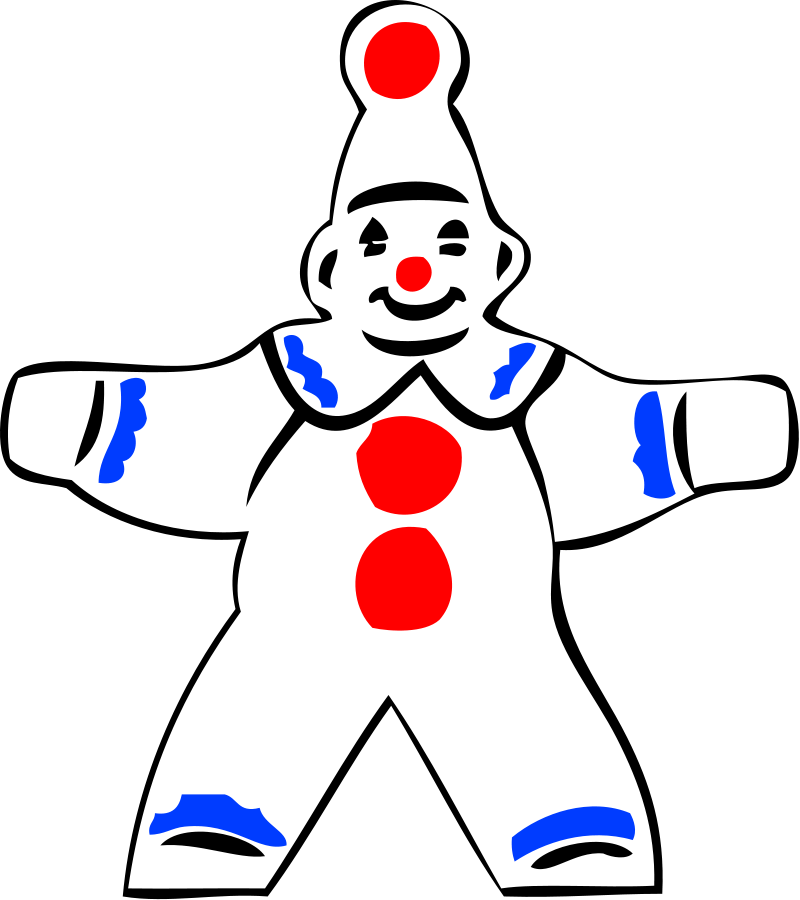 Simple clown figure SVG Vector file, vector clip art svg file 