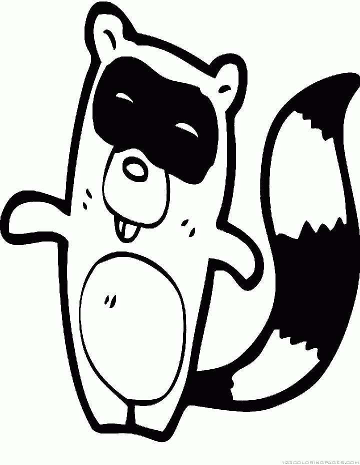 Raccoon Coloring Pages