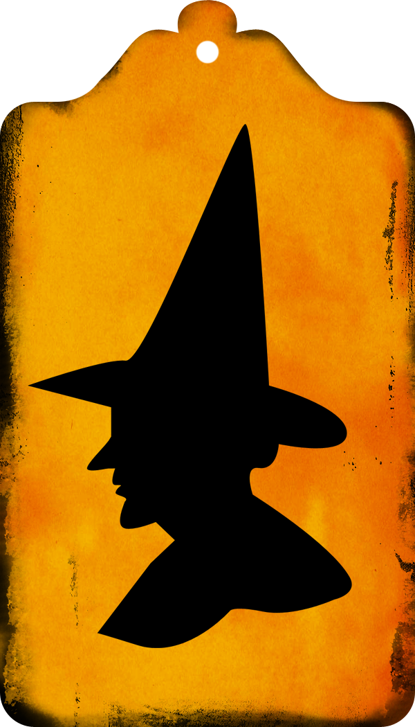 Free Witch Silhouette Tags  Clipart | Call Me Victorian