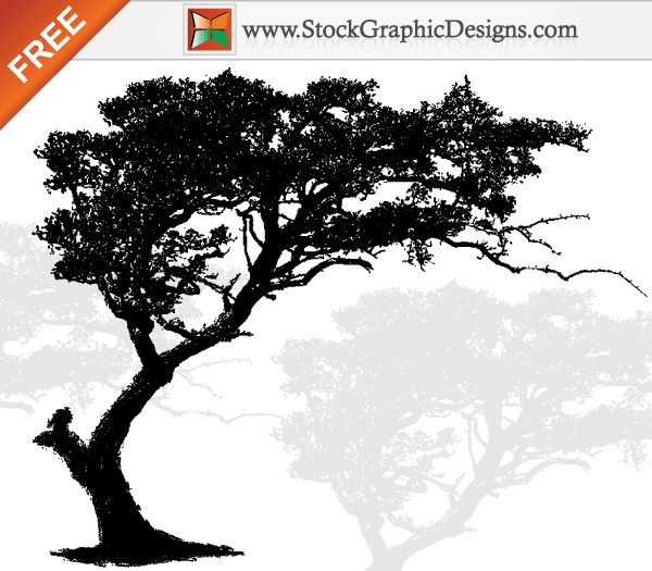 Free Vector Art Tree Silhouette | 123Freevectors