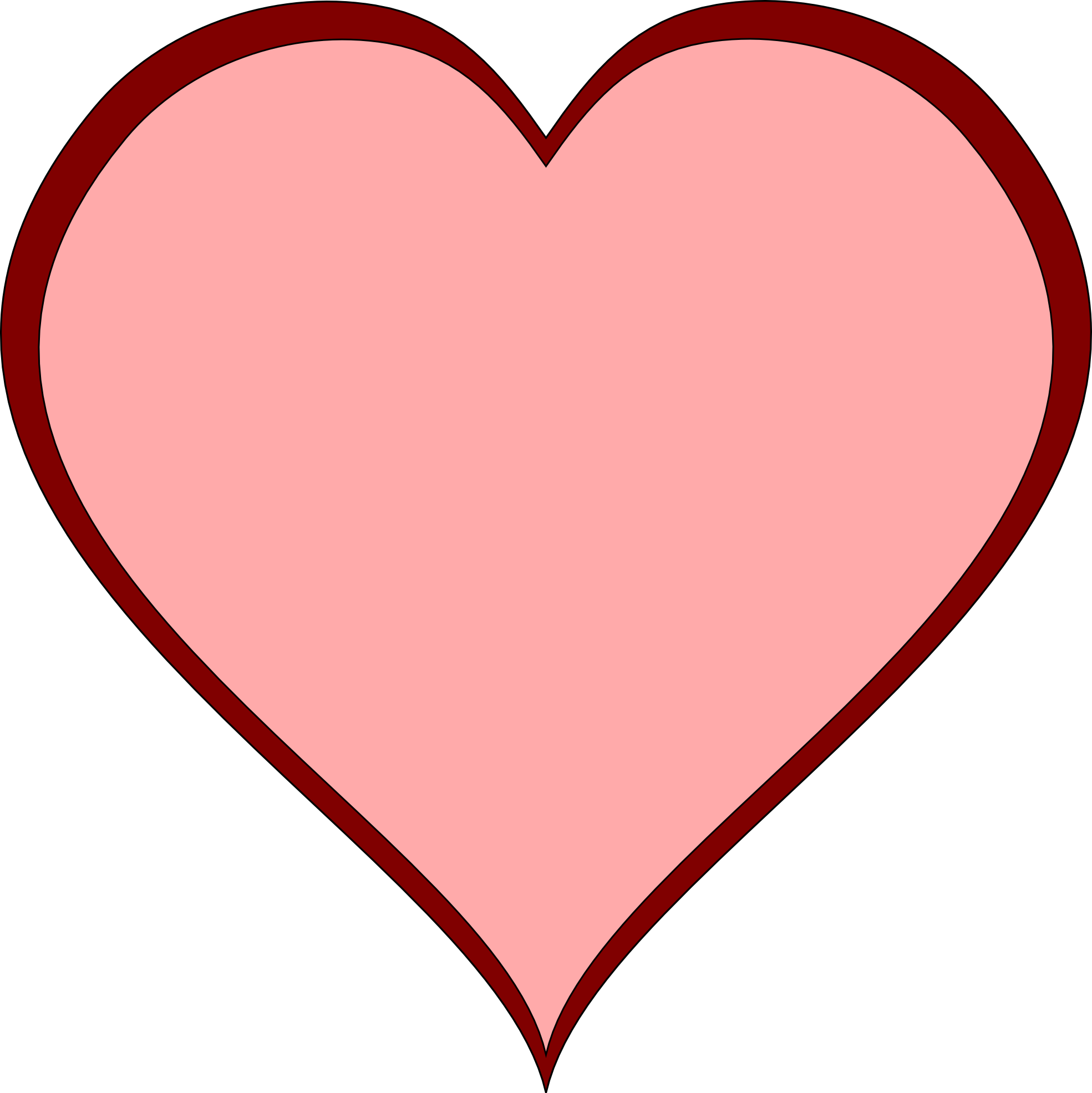 Clip Arts Related To : red heart with black outline. view all Vector Heart)...