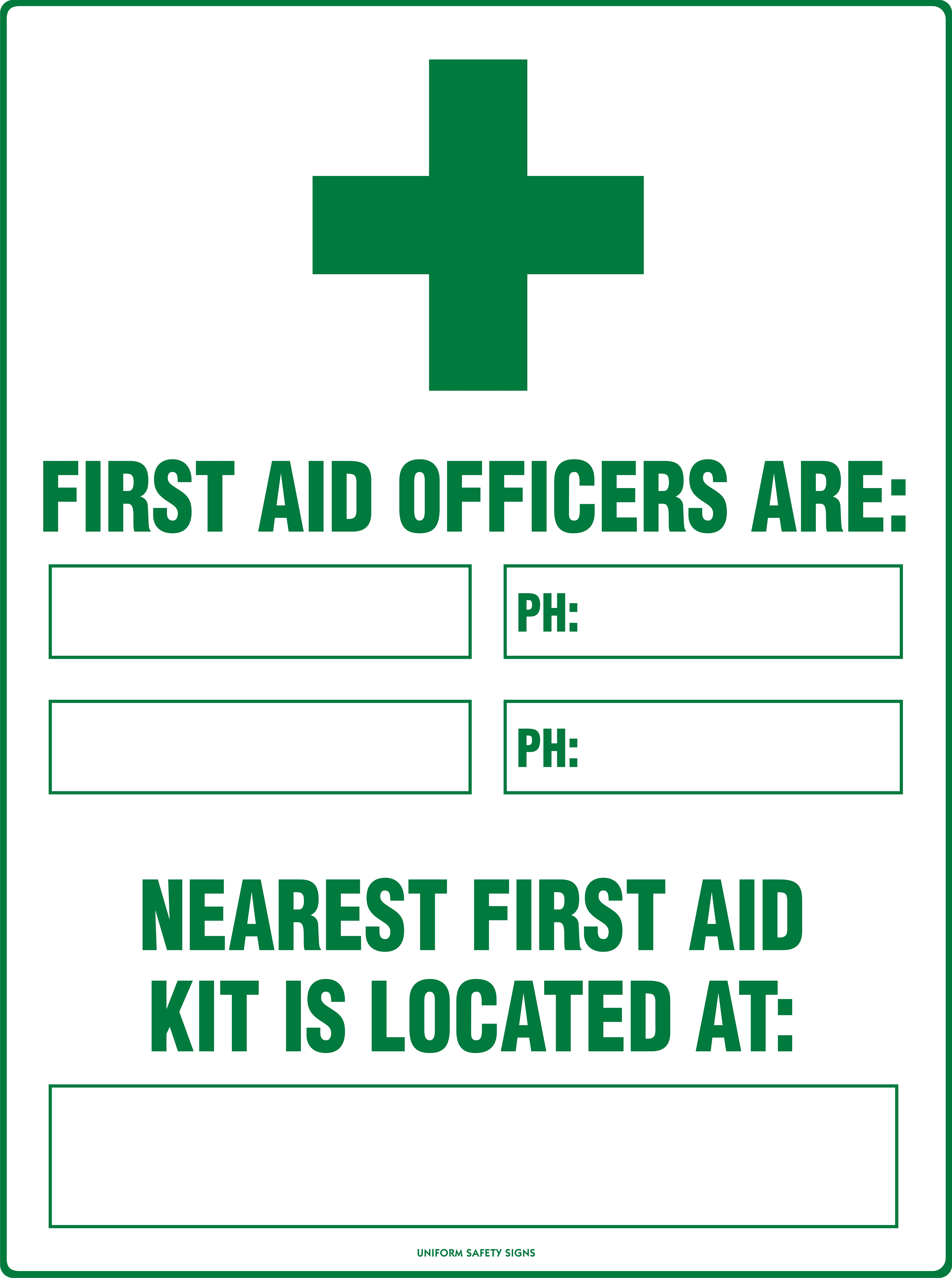 First Aid Signs | Tuffa Products