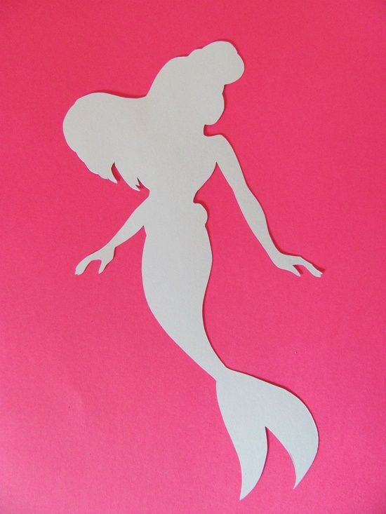 Set of Three (3) Ariel the Little Mermaid Silhouettes for a 