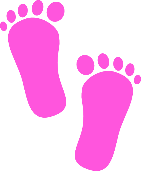 free baby girl footprint clipart - photo #12