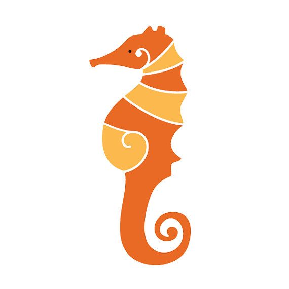 Seahorse Wall Stencil for Painting Kids or Baby Room Mural (SKU269-is?