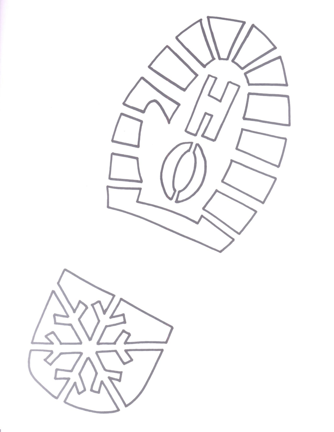 Free Printable Santa Footprint Stencil Printable