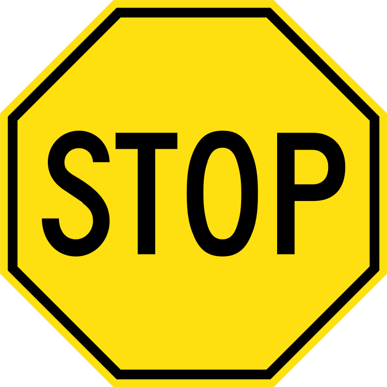 File:Yellow stop sign - Wikimedia Commons