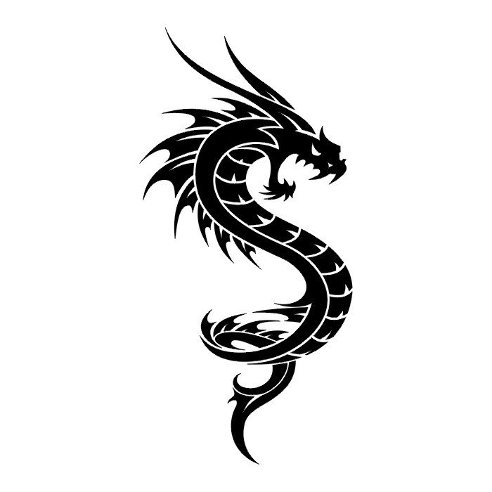 Black Tribal Dragon Tattoos | eyecatchingtattoos.