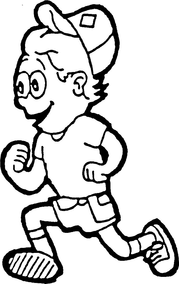 Running Stick Man Clip Art Of With Free