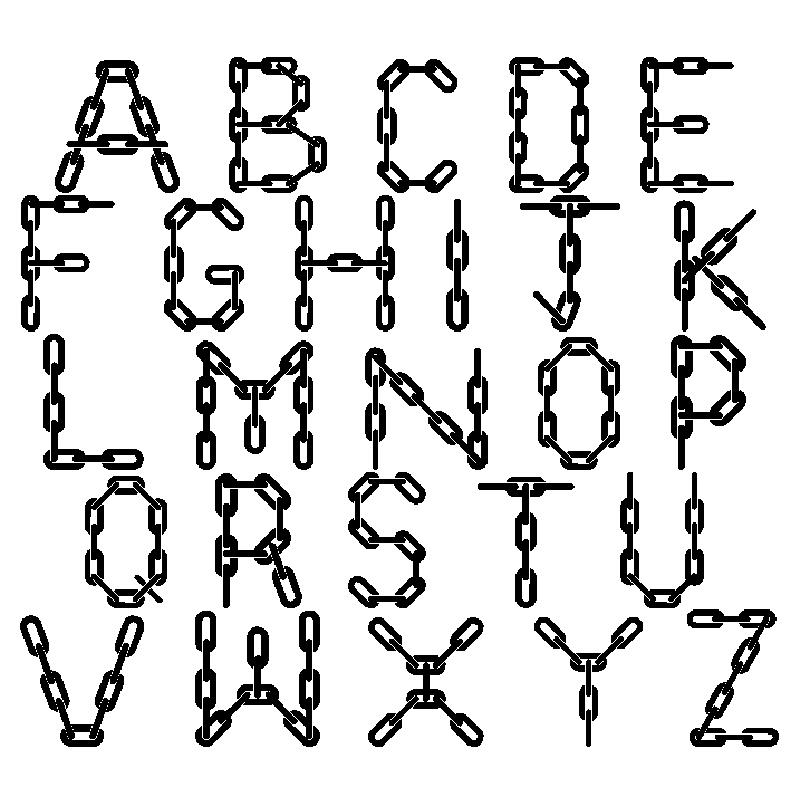 Graffiti Models Chain Graffiti Alphabet Letters AZ Design Alphabet 