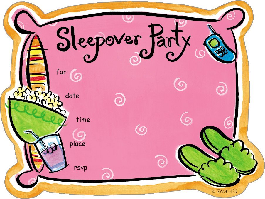 Zoomerang Slumber Party Invite - 8 ct - Free Shipping