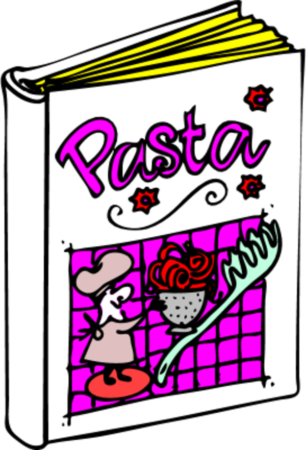 pasta book Italian cooking - vector Clip Art