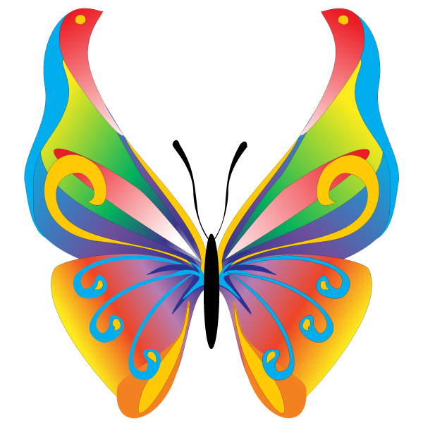 Floral Butterfly Free Vector Graphic | iconShots
